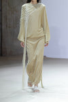 SWAYING/KNIT bat sleeves back slit dress SW24SS2L22 Turmeric PS70